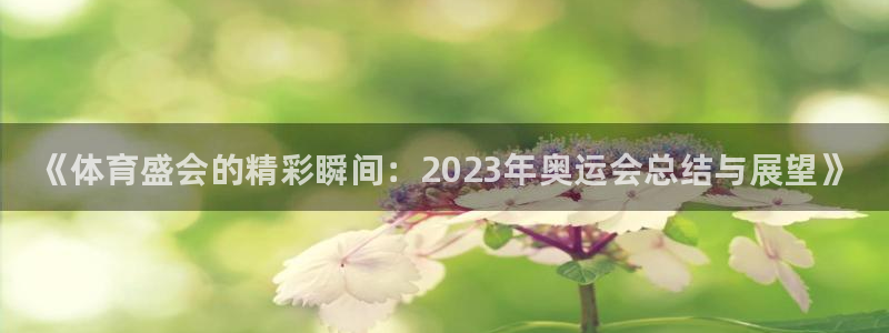 米兰体育官方正版app开户：《体育盛会的精彩瞬间：2