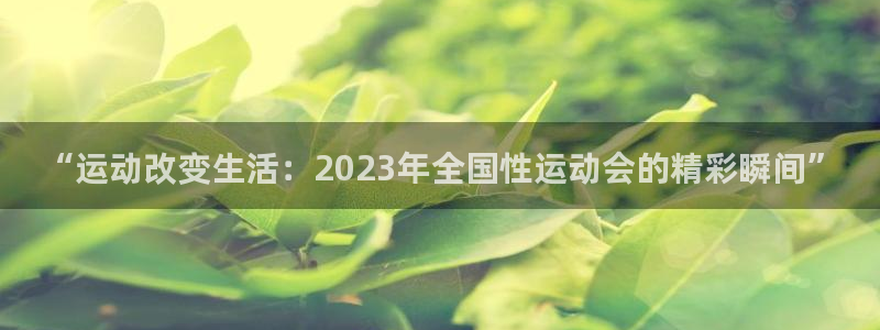 米兰体育官网下载平台：“运动改变生活：2023年全国性运动会